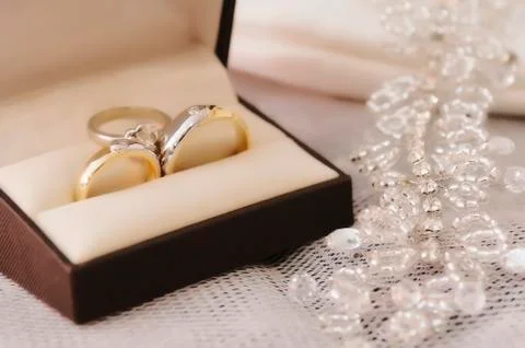 Wedding rings Stock Photos