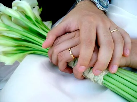 Wedding rings Foto stock