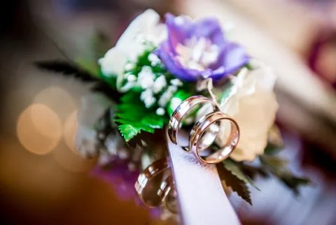 Wedding rings Stock Photos
