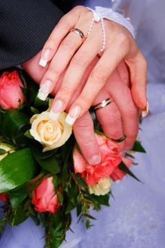 Wedding rings Stock Photos