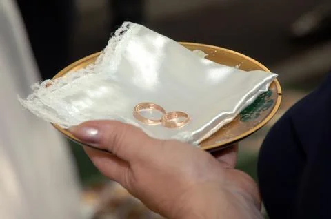 Wedding rings Foto stock
