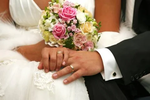 Wedding rings Stock Photos