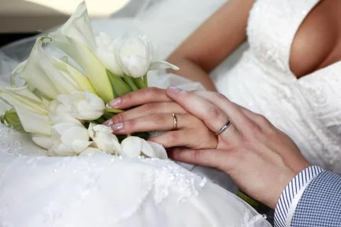 Wedding rings Stock Photos