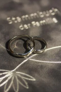 Wedding rings Stock Photos