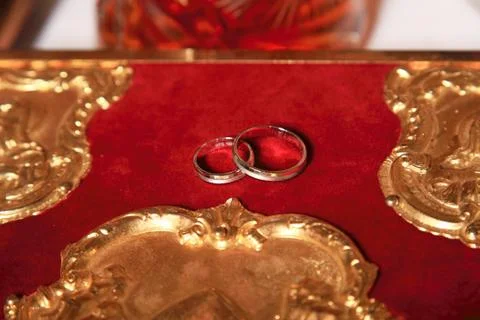 Wedding rings Stock Photos