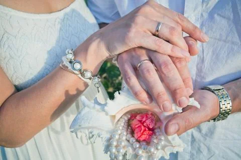 Wedding rings Foto stock
