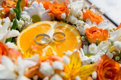 Wedding rings Stock Photos