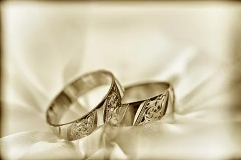Wedding rings Stock Photos
