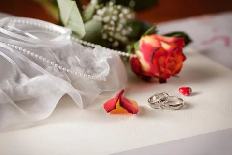 Wedding rings Stock Photos