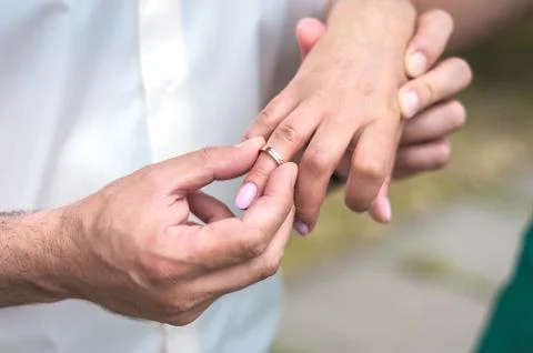 Wedding rings Stock Photos