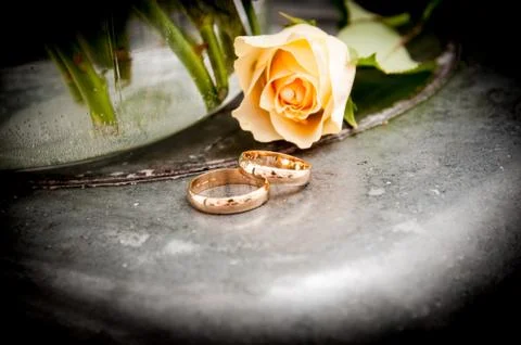 Wedding rings Stock Photos