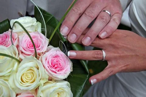 Wedding rings Stock Photos
