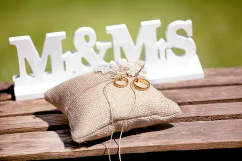 Wedding rings Stock Photos