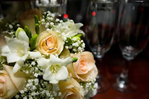 Wedding rings Stock Photos