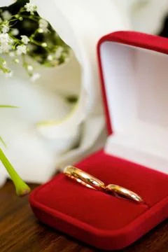 Wedding rings Foto stock