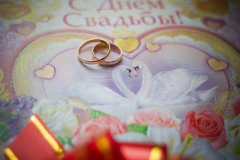 Wedding rings Foto stock