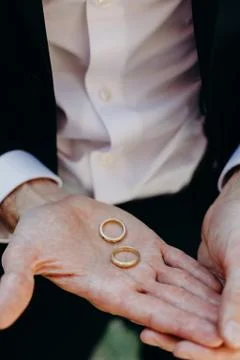 The wedding rings Stock Photos