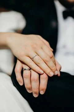 The wedding rings Stock Photos
