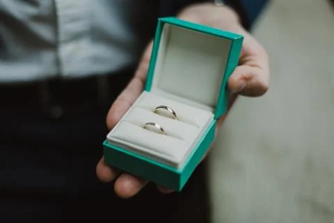 The wedding rings Stockfoto's