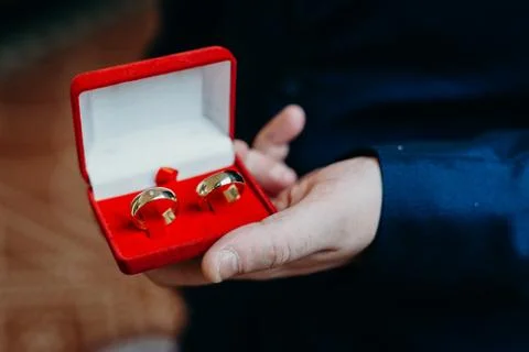 The wedding rings Stock Photos