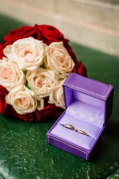 The wedding rings Stock Photos