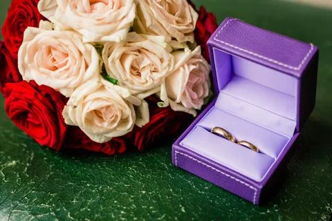 The wedding rings Stock Photos