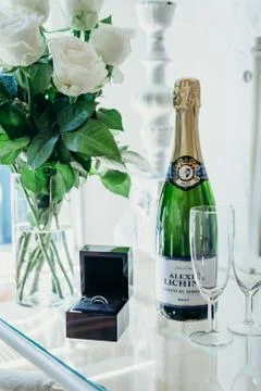The wedding rings Stock Photos