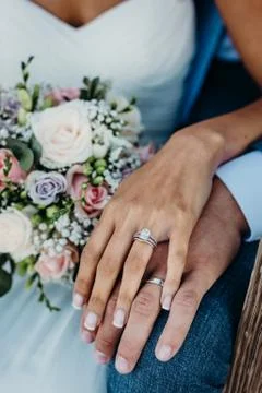The wedding rings Stock Photos