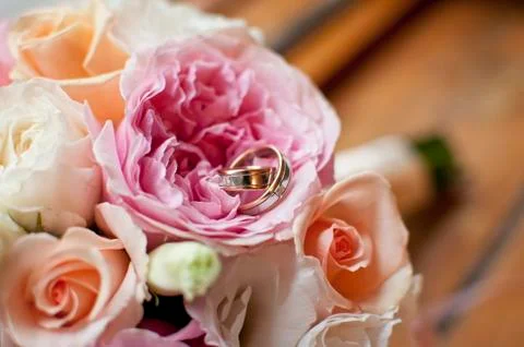 Wedding rings  Stock Photos