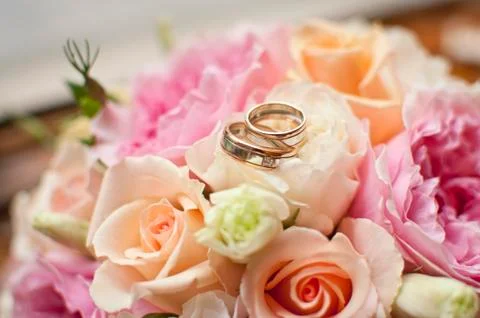 Wedding rings  Stock Photos