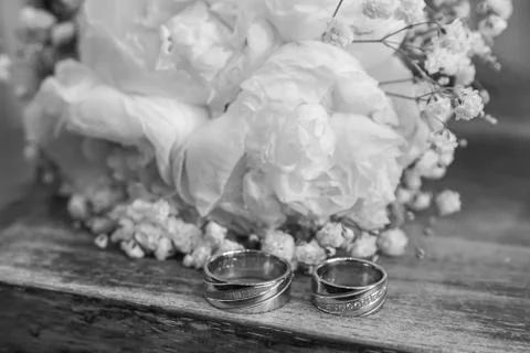 Wedding rings Stock Photos