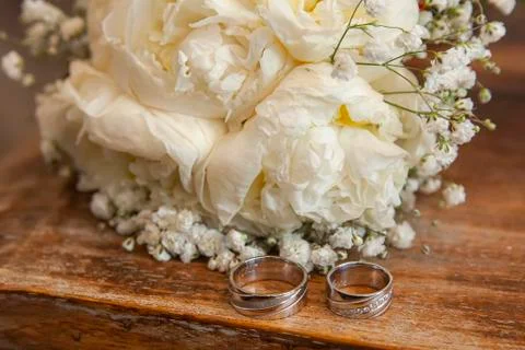 Wedding rings Stock Photos