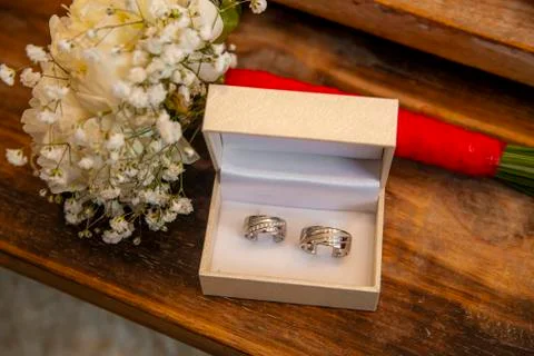 Wedding rings Stock Photos