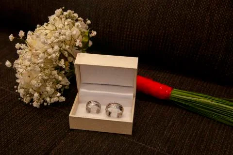 Wedding rings Stock Photos