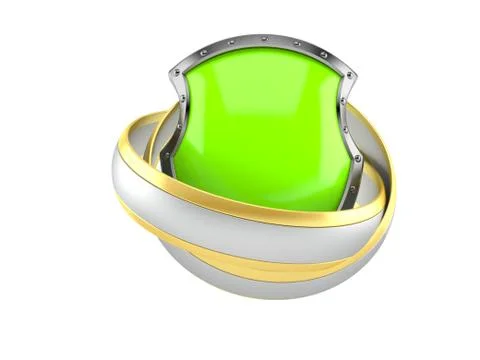 Wedding rings with protective shield Stock Illustration