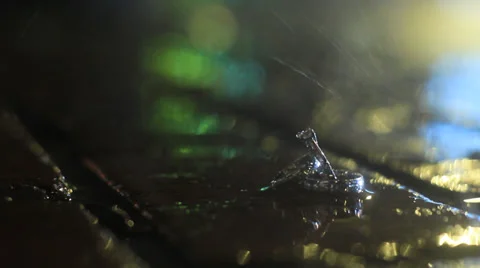 Wedding rings in the rain Stock Footage 37609309