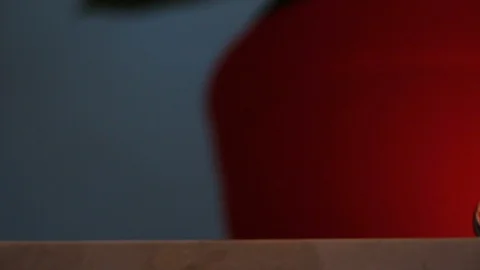 Wedding rings on red background Stock Footage 88190532