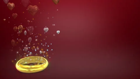 Wedding Rings Red Video stock 172442096