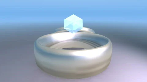 Wedding Rings Rotating 25fps Stock Footage 377301