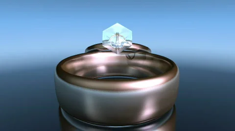 Wedding Rings Rotating 29.97fps Stock Footage 347568