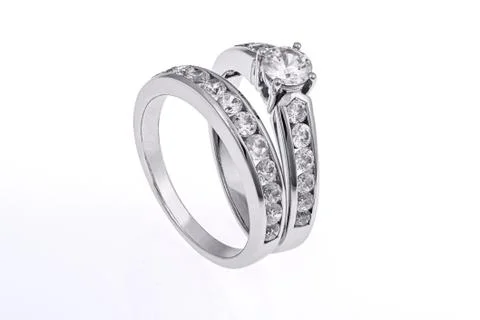 Wedding rings set Stock Photos