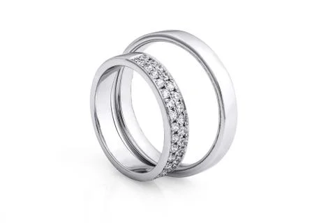 Wedding rings set Stock Photos
