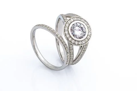 Wedding rings set Stock Photos