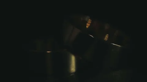 Wedding rings stacked on a dark background 스톡 동영상 85319087