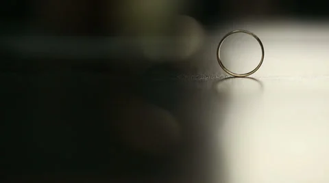 Wedding Rings on Table 3 Stock Footage 33816874