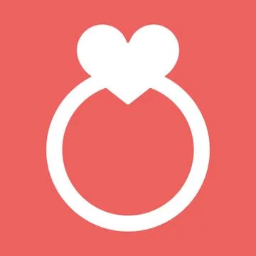 Wedding rings vector icon Illustrazione stock
