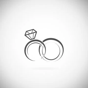 Wedding rings vector Stock Illustration