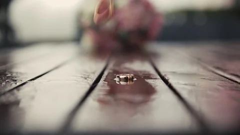 Wedding rings for the wedding Stock Footage 119984903