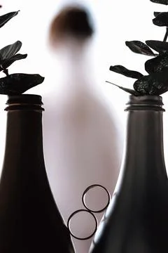 Wedding rings. Wedding rings. Wedding accessories. Decor Stock Photos