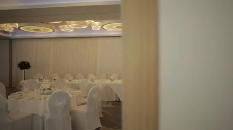 Wedding room reception tracking Stock Footage 58548692